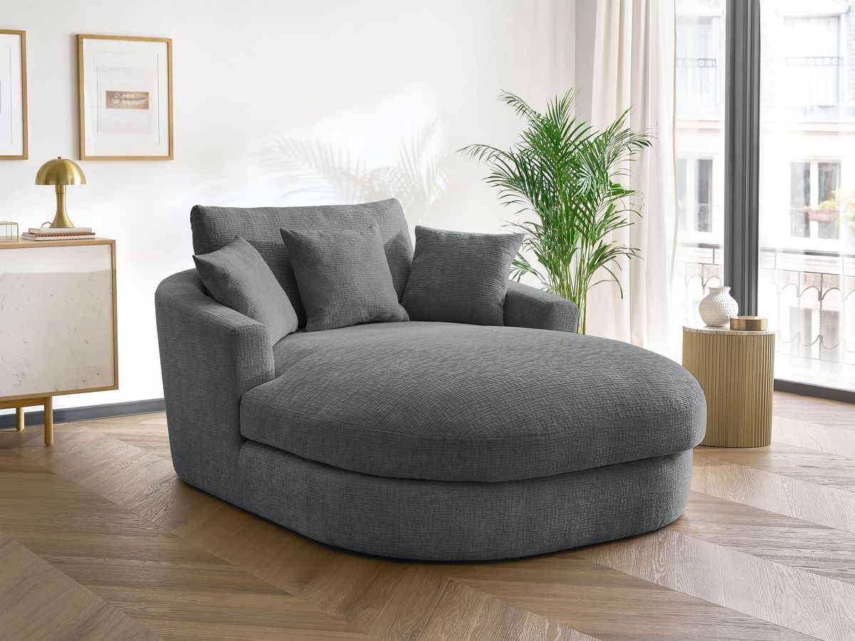 Méridienne BELEM texturé gris foncé — vue 5