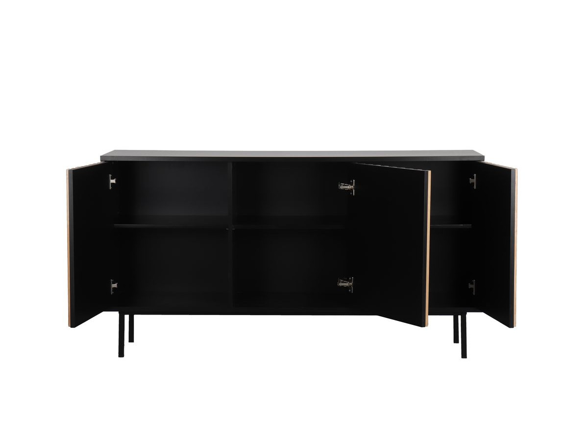 Buffet 3 portes 150 cm CORNEILLE tasseaux pin massif