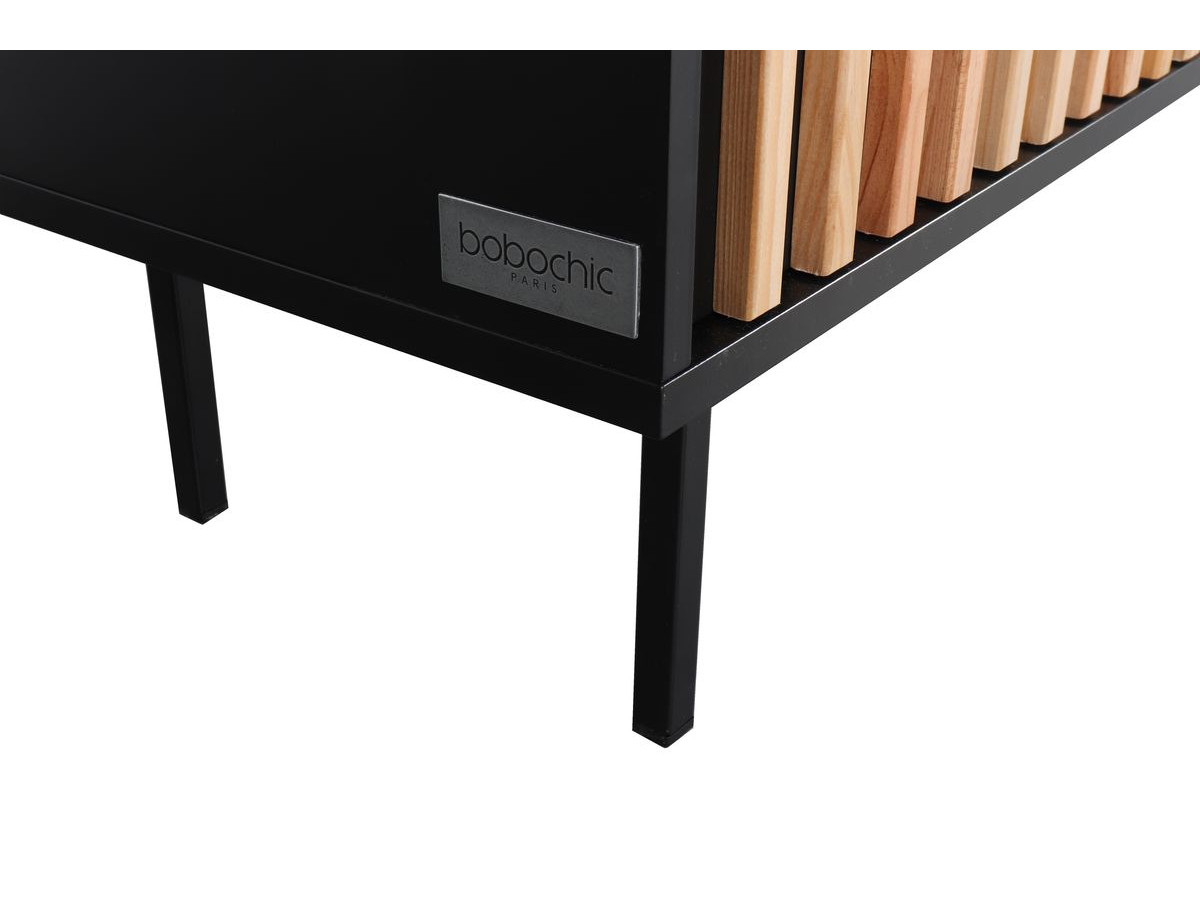 CORNEILLE 3-deurs dressoir 150 cm massief grenen stroken