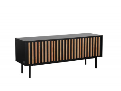 Meuble TV 3 portes 134 cm CORNEILLE tasseaux pin massif