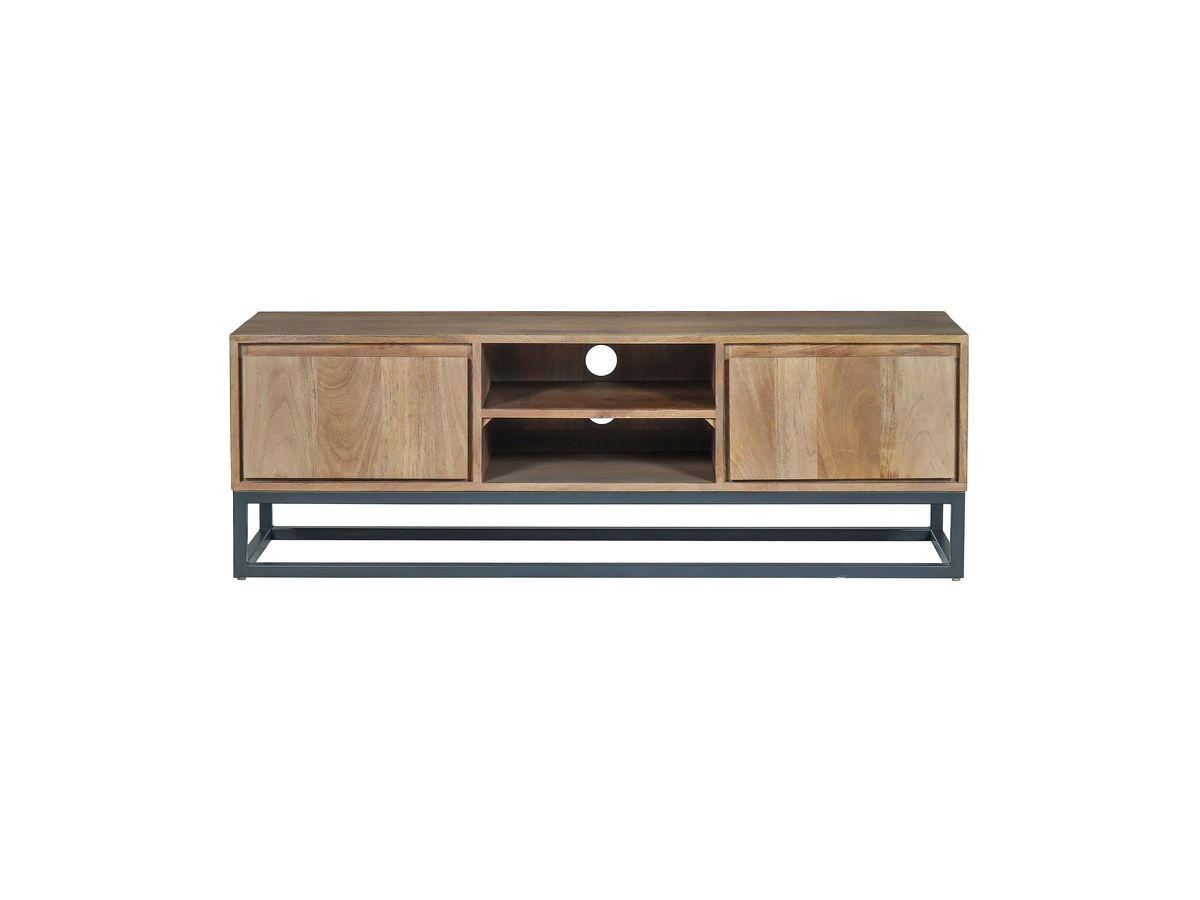 BERGERAC 2-deurs tv-meubel 140 cm massief mangohout