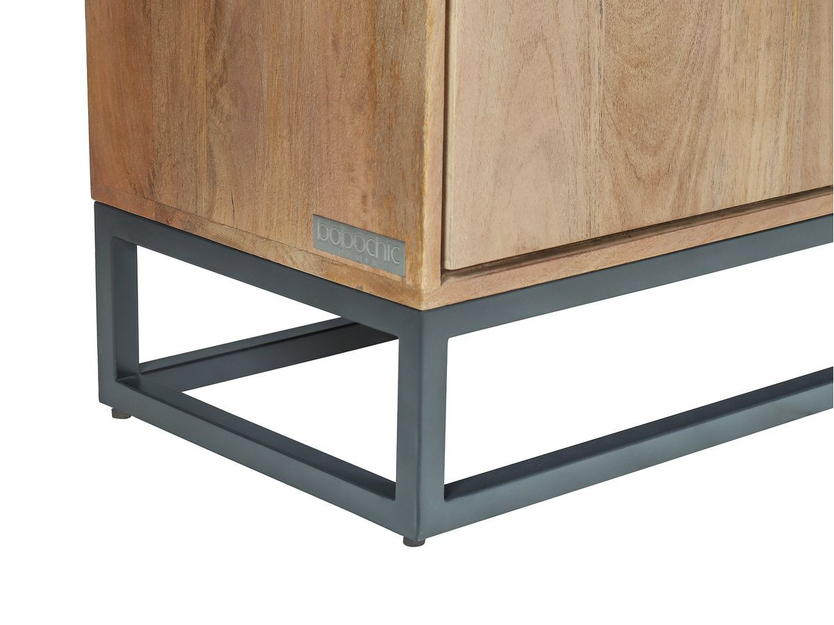 BERGERAC 2-deurs tv-meubel 140 cm massief mangohout