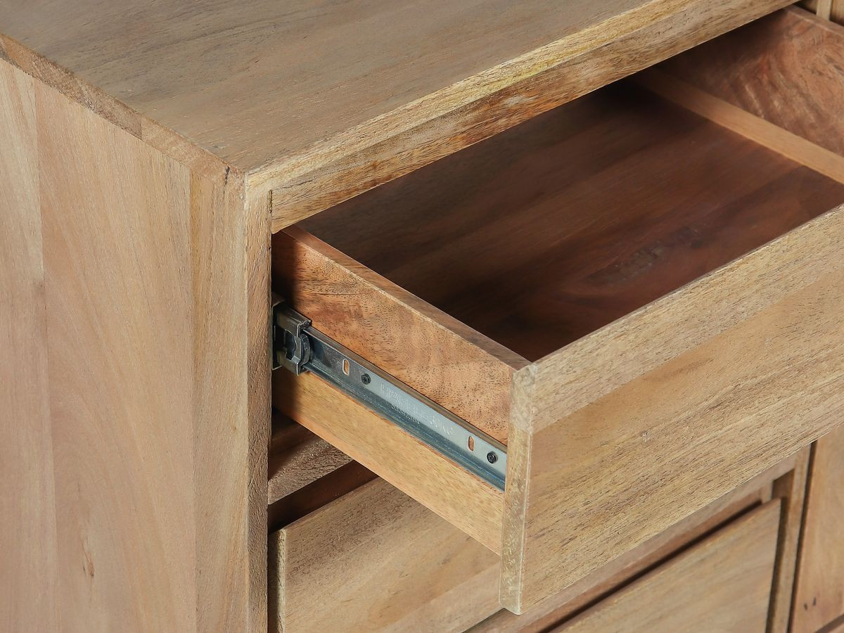Buffet 2 portes 3 tiroirs 150 cm BERGERAC bois massif de manguier