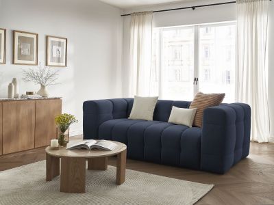Canapé droit convertible ouverture express 3 places CLOUD tissu lisse