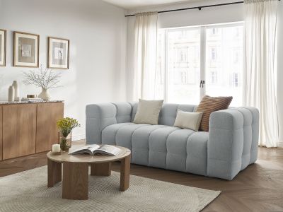 Canapé droit convertible ouverture express 3 places CLOUD tissu lisse