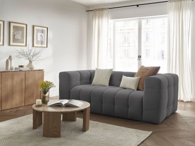 Canapé droit convertible ouverture express 3 places CLOUD tissu lisse