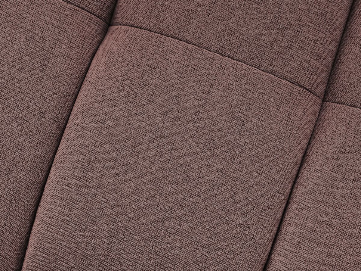 Canapé d'angle fixe EVEREST tissu chiné - Orange - Angle droit - 10 coussins