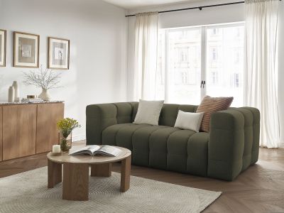 Canapé droit convertible ouverture express 3 places CLOUD tissu lisse
