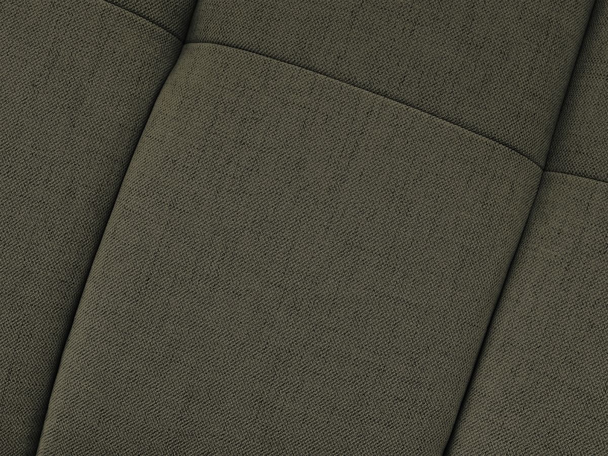 Canapé d'angle fixe EVEREST tissu chiné - Orange - Angle droit - 10 coussins