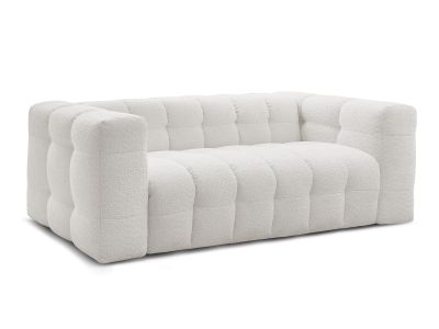 Canapé droit convertible ouverture express 3 places CLOUD tissu bouclette