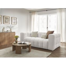 3-osobowa prosta sofa rozkładana CLOUD w tkaninie bouclette