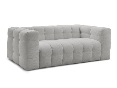 Canapé droit convertible ouverture express 3 places CLOUD tissu bouclette