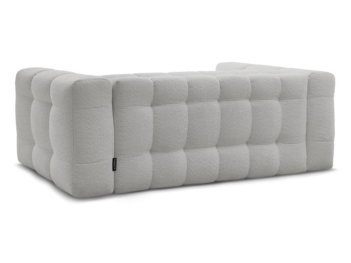 Canapé droit convertible 3 places CLOUD tissu bouclette