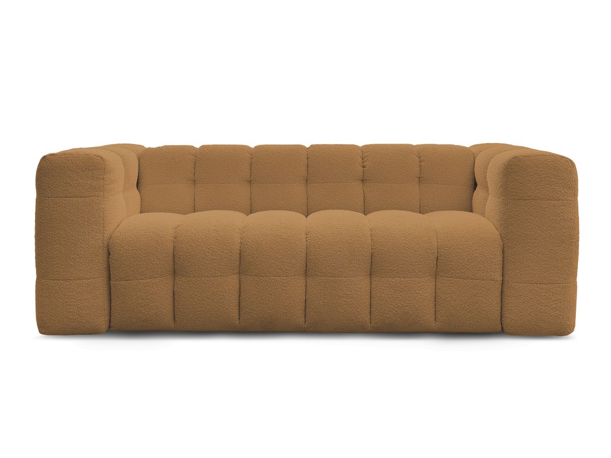 Canapé droit convertible 3 places CLOUD tissu bouclette