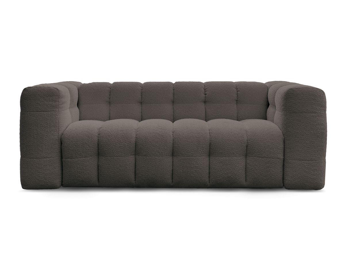Canapé droit convertible 3 places CLOUD tissu bouclette