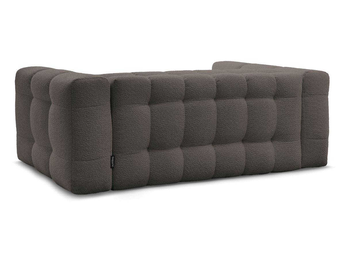 Canapé droit convertible 3 places CLOUD tissu bouclette