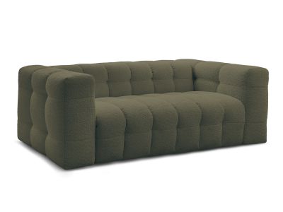 Canapé droit convertible ouverture express 3 places CLOUD tissu bouclette