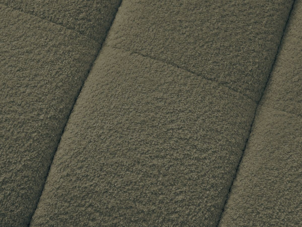 Canapé droit convertible 3 places CLOUD tissu bouclette