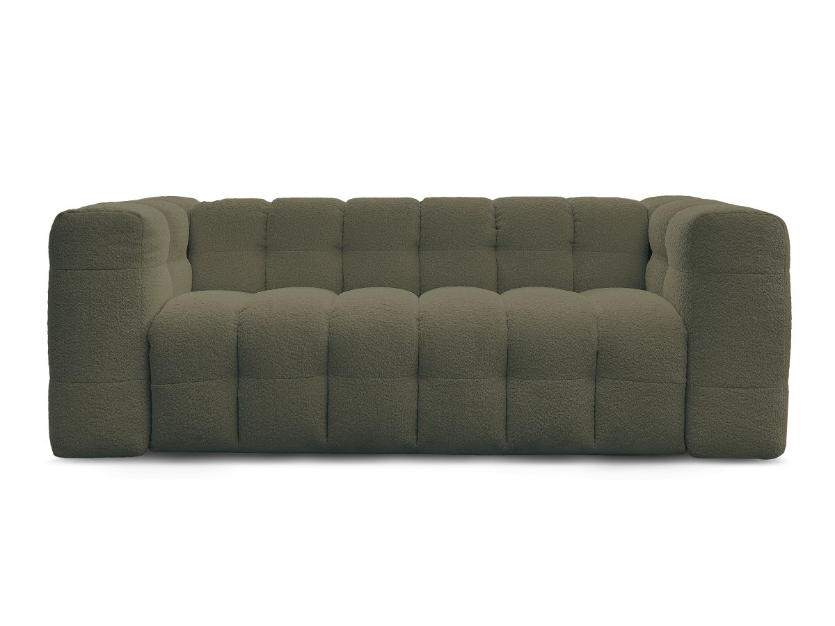 Canapé droit convertible 3 places CLOUD tissu bouclette