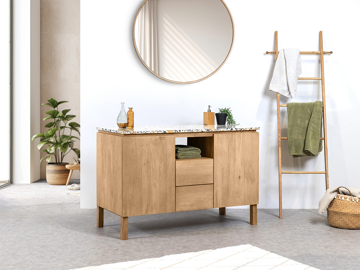 Badkamermeubel 120 cm BARBARA terrazzo