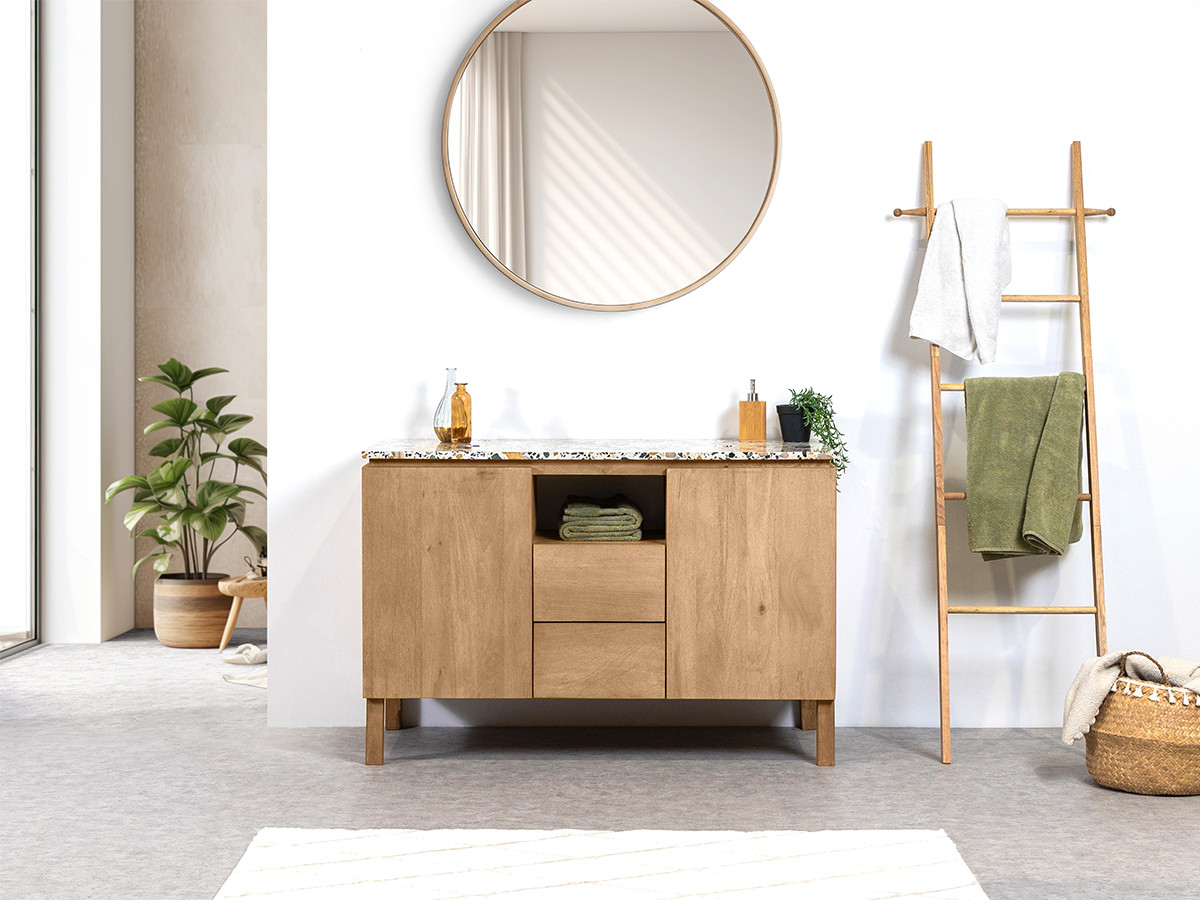 Badkamermeubel 120 cm BARBARA terrazzo