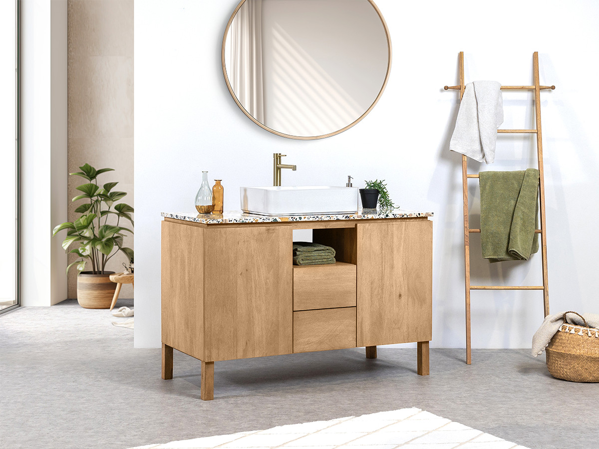 Badkamermeubel 120 cm BARBARA terrazzo