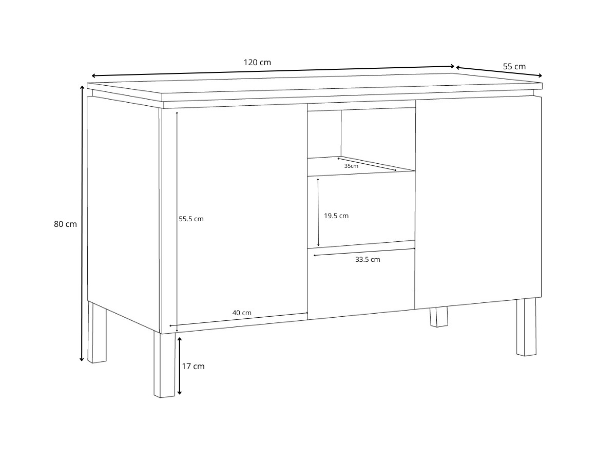 Badkamermeubel 120 cm BARBARA terrazzo