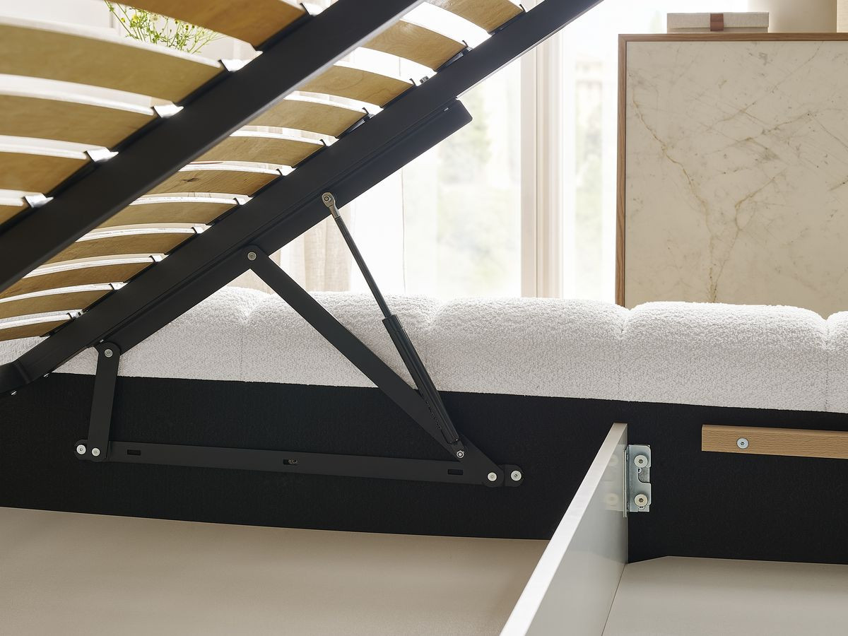 Canapé d'angle fixe EVEREST tissu chiné - Orange - Angle droit - 10 coussins