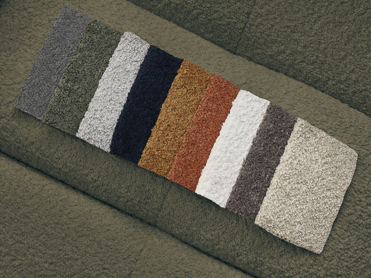 Lit coffre MONT-BLANC tissu bouclette