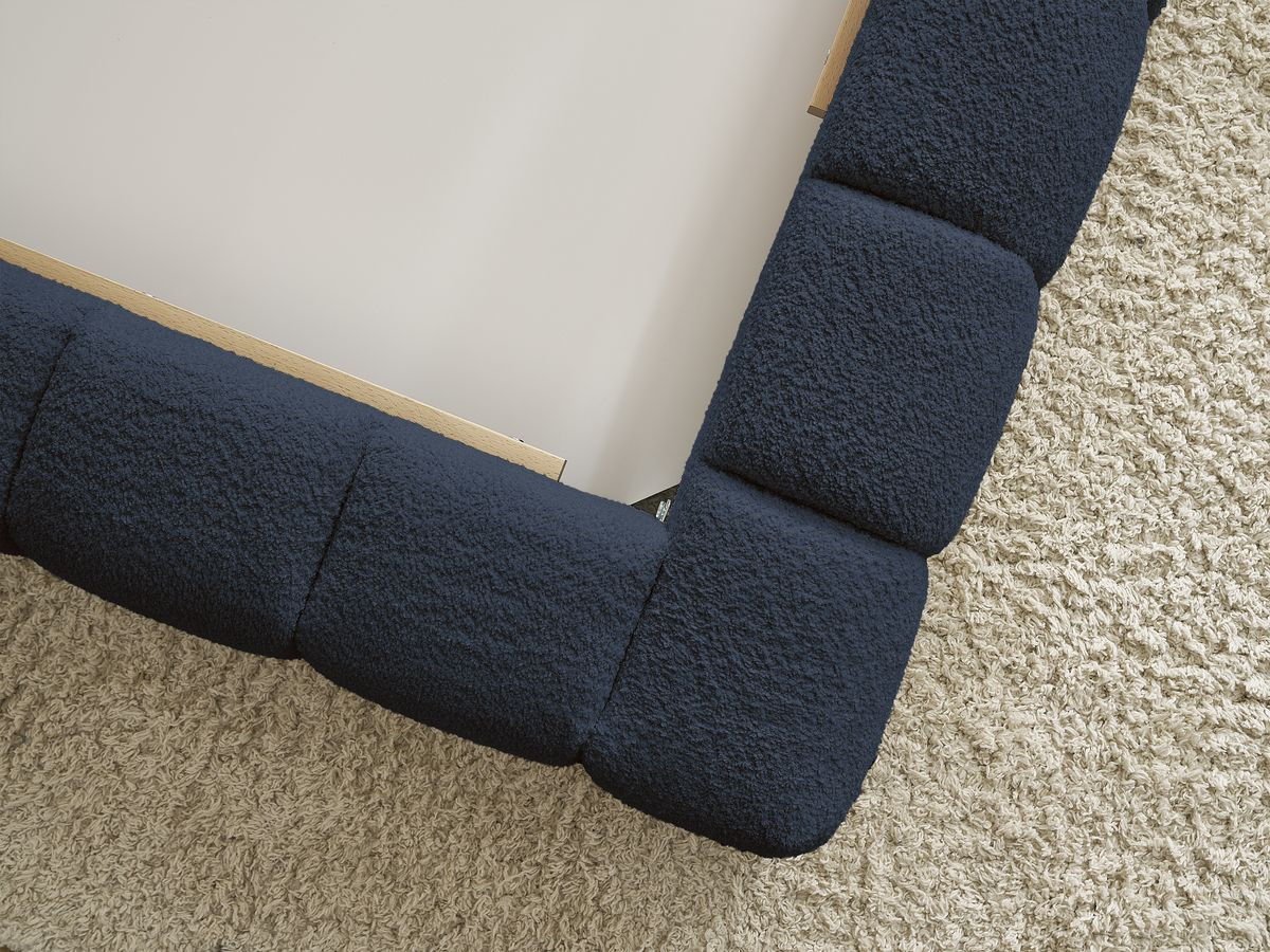 Lit coffre MONT-BLANC tissu bouclette