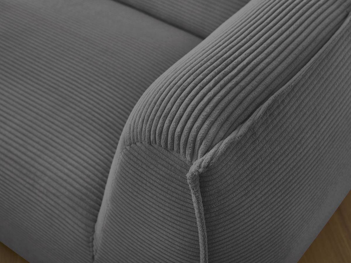 GIORGIA vaste 3-zits rechte bank in corduroy