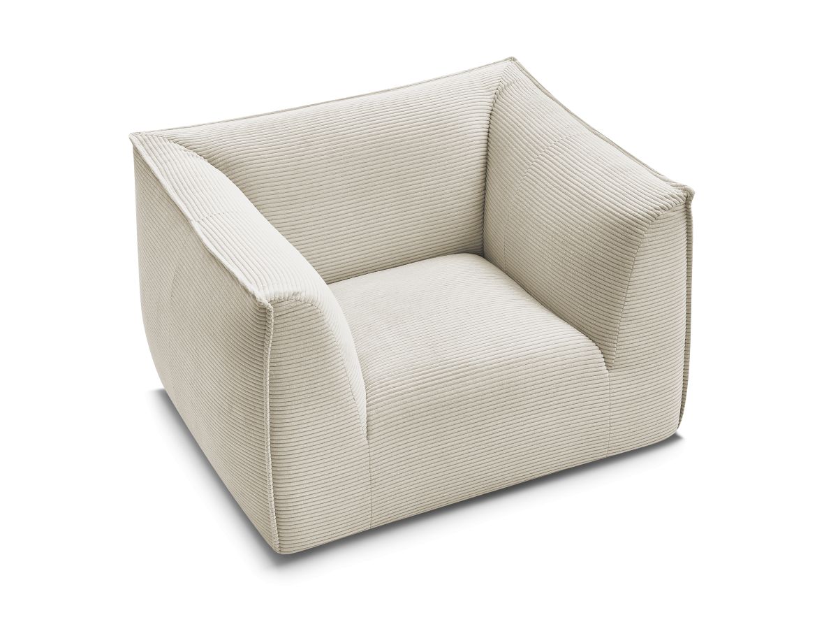 Canapé d'angle fixe EVEREST tissu chiné - Orange - Angle droit - 10 coussins