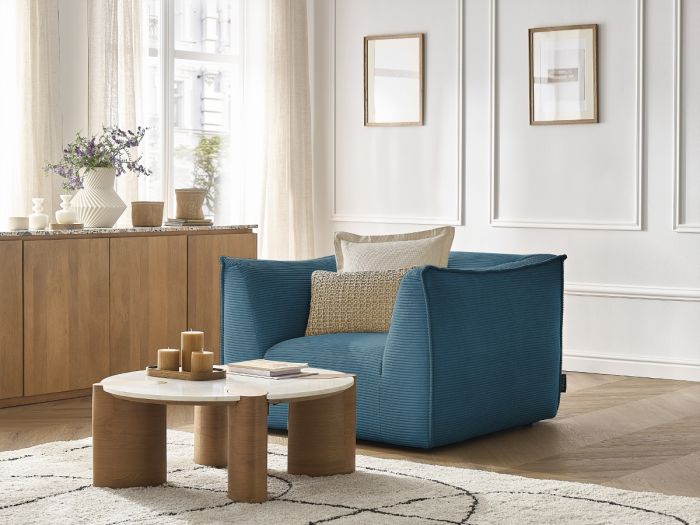 Fauteuil GIORGIA velours côtelé