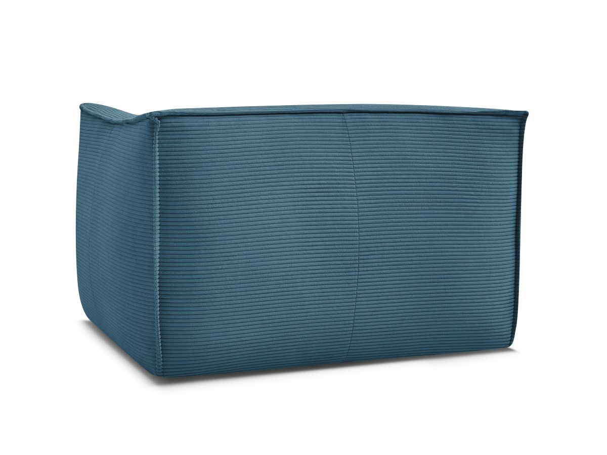 Canapé d'angle fixe EVEREST tissu chiné - Orange - Angle droit - 10 coussins