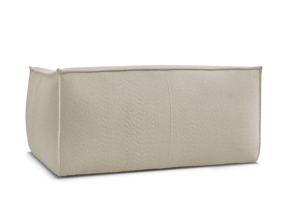 Canapé d'angle fixe EVEREST tissu chiné - Orange - Angle droit - 10 coussins