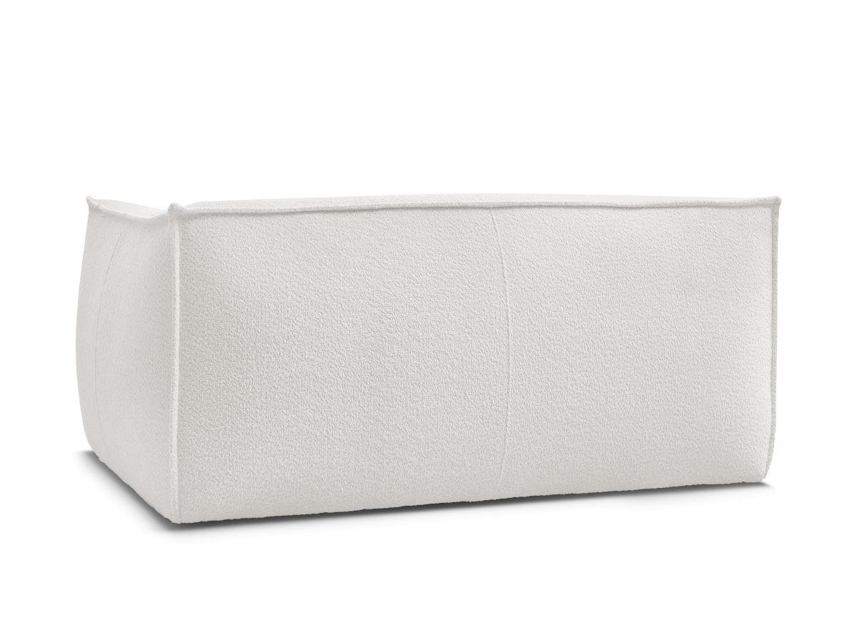 Canapé d'angle fixe EVEREST tissu chiné - Orange - Angle droit - 10 coussins