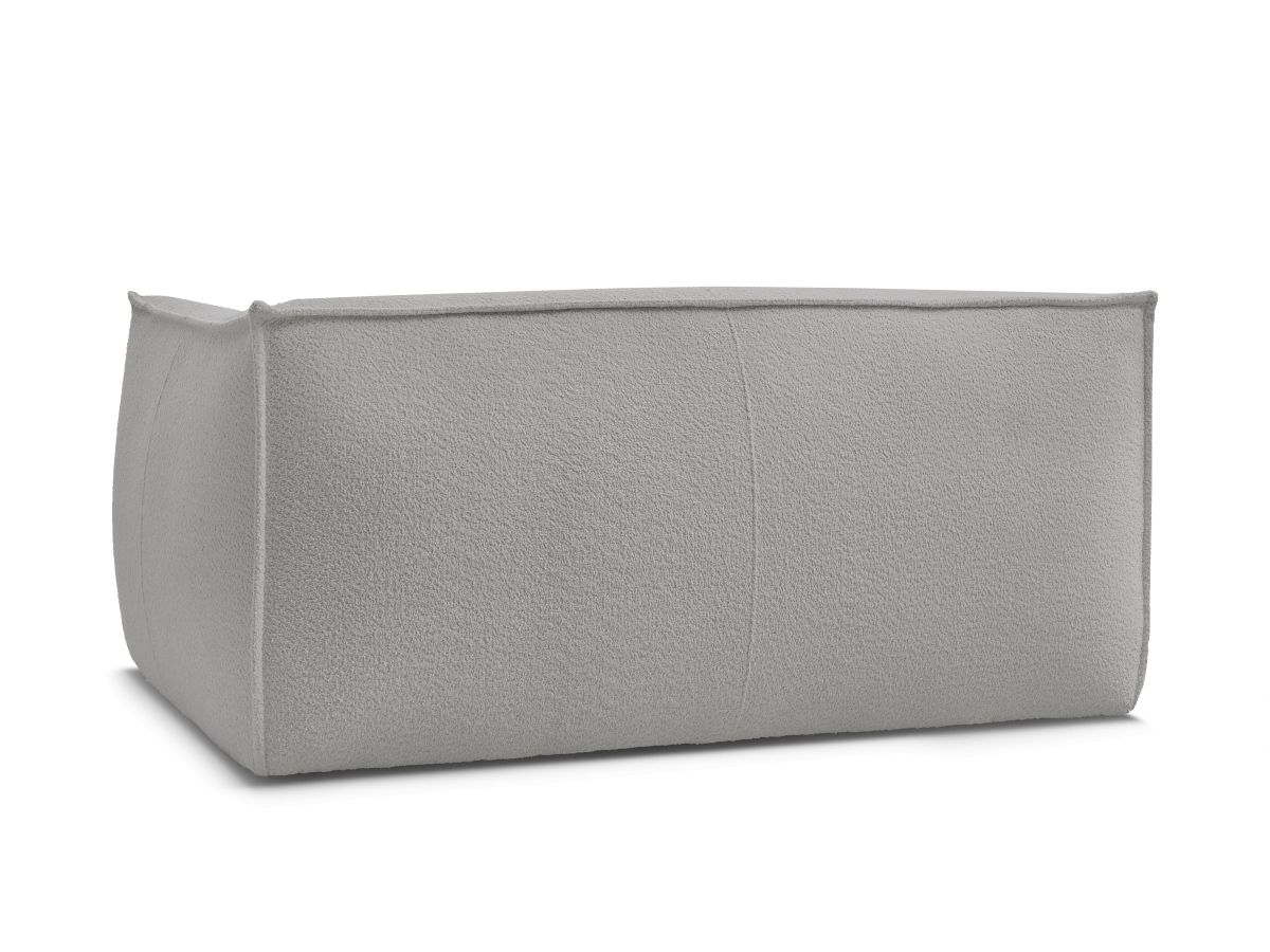 Canapé d'angle fixe EVEREST tissu chiné - Orange - Angle droit - 10 coussins