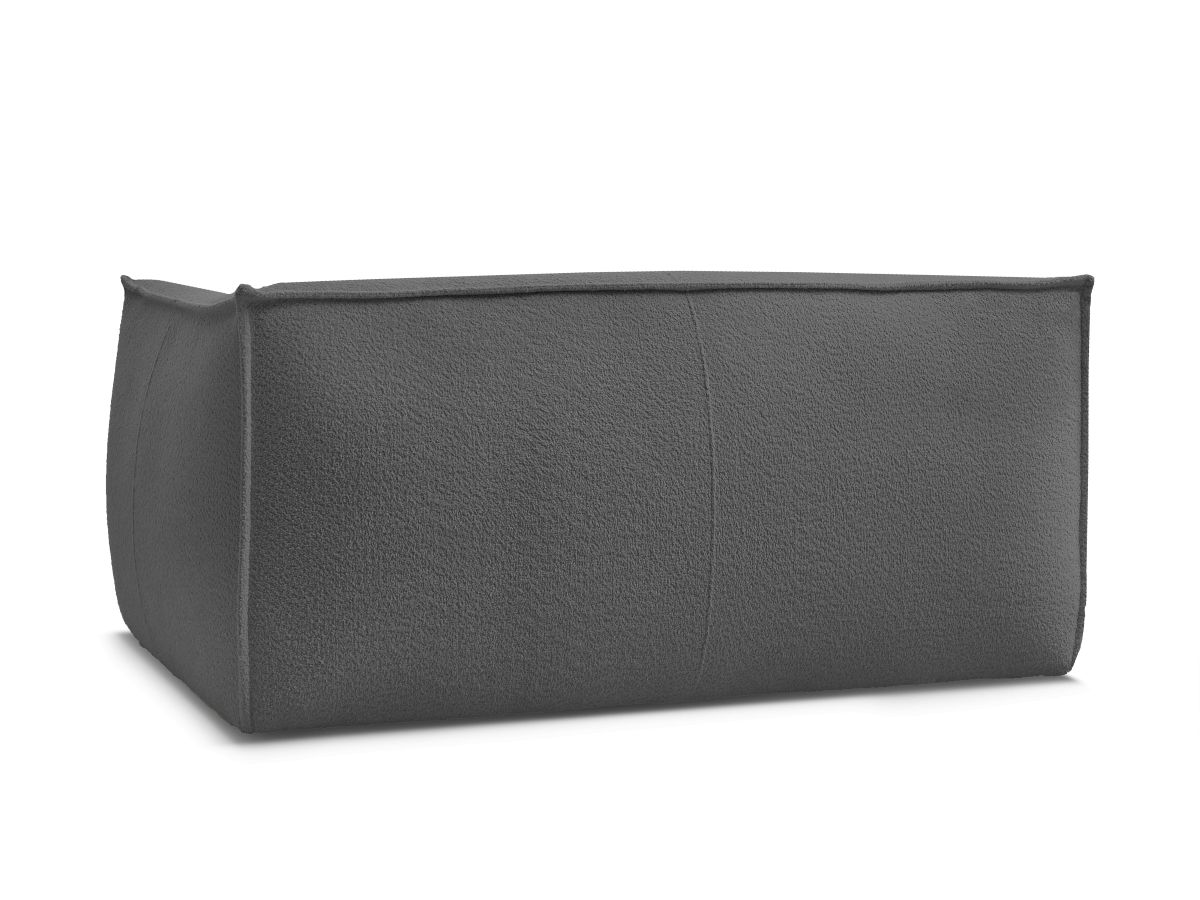 Canapé d'angle fixe EVEREST tissu chiné - Orange - Angle droit - 10 coussins