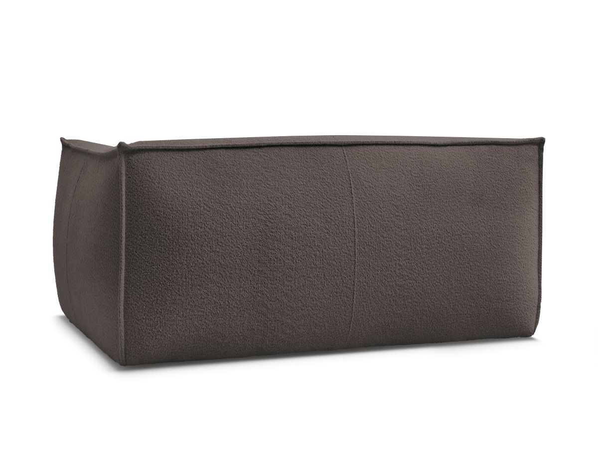 Canapé d'angle fixe EVEREST tissu chiné - Orange - Angle droit - 10 coussins