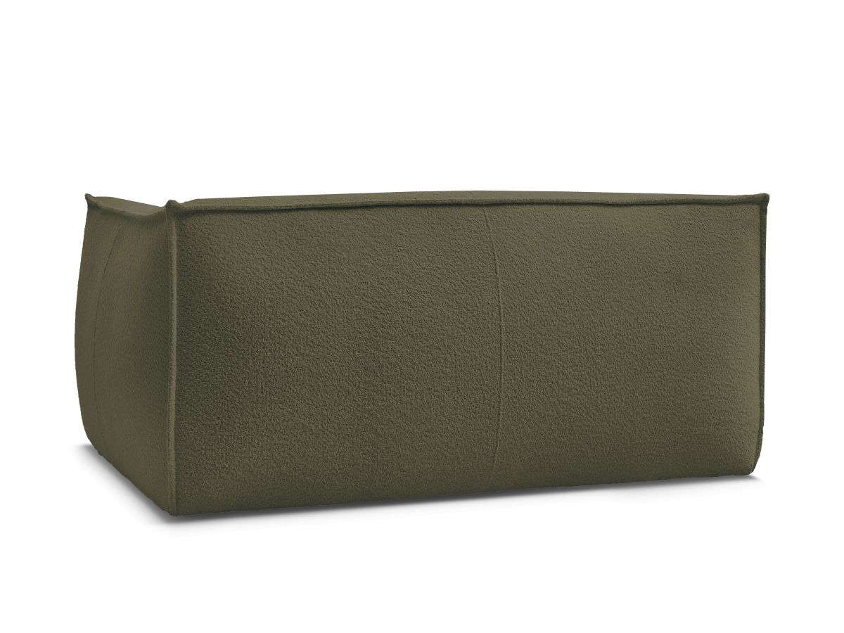 Canapé d'angle fixe EVEREST tissu chiné - Orange - Angle droit - 10 coussins