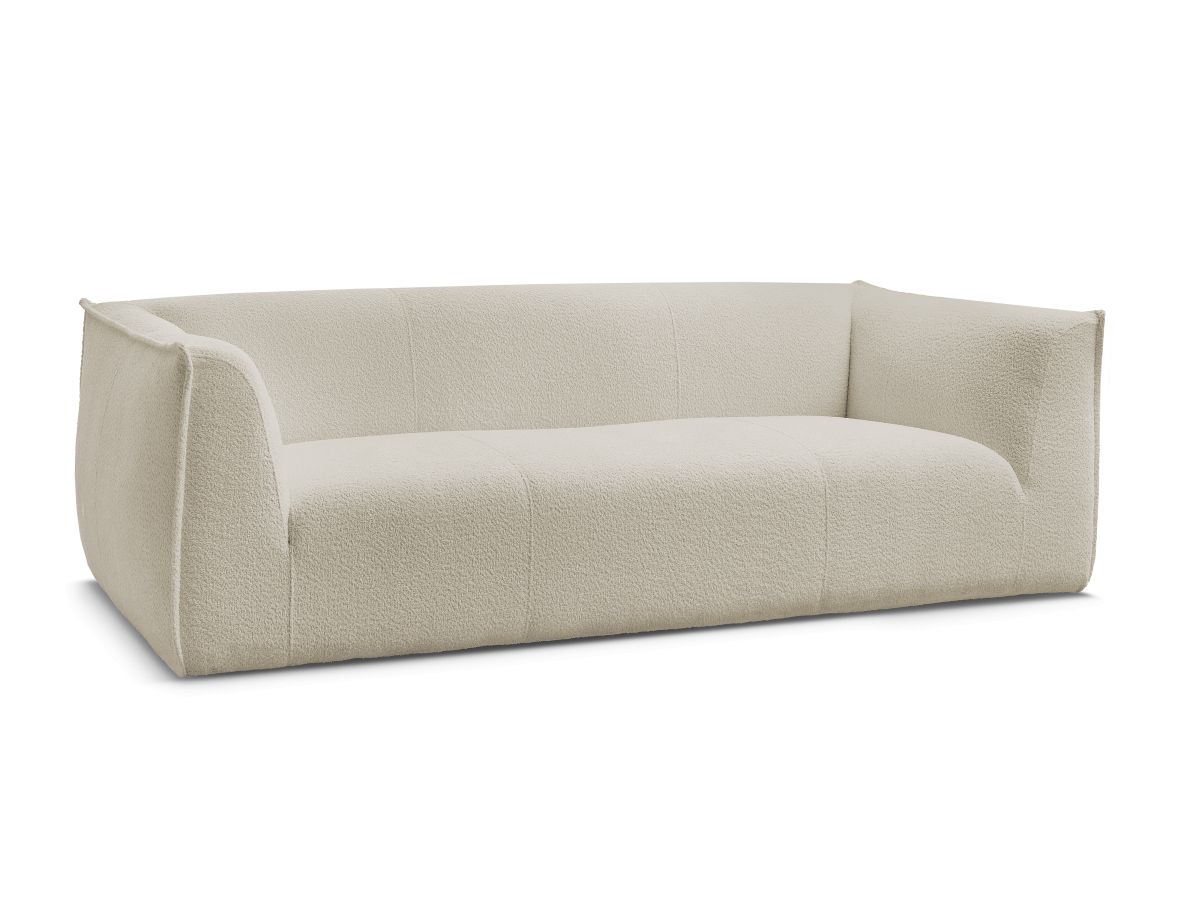 GIORGIA vaste 3-zits rechte bank in badstof