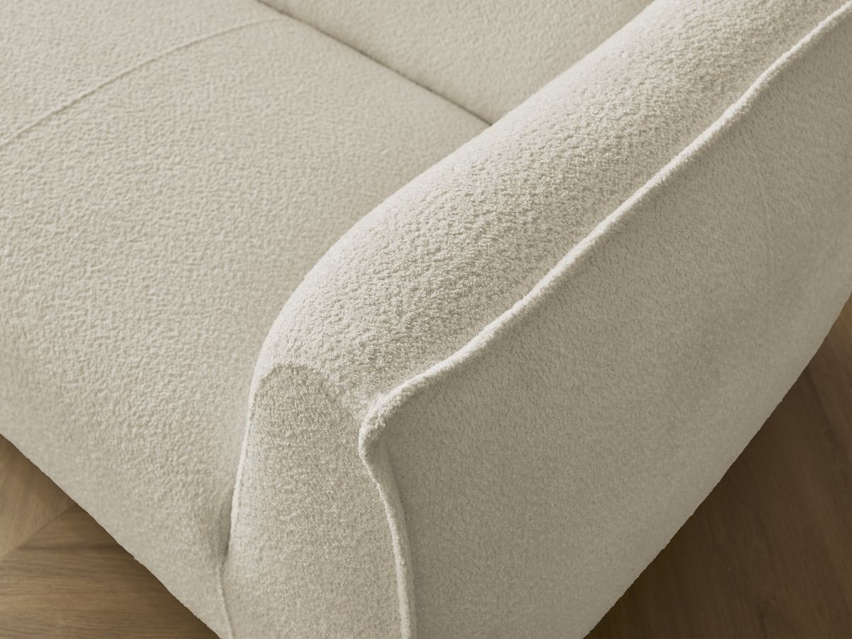 GIORGIA vaste 3-zits rechte bank in badstof