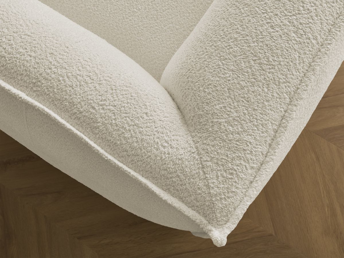 GIORGIA vaste 3-zits rechte bank in badstof