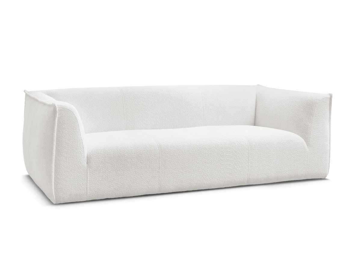 GIORGIA vaste 3-zits rechte bank in badstof