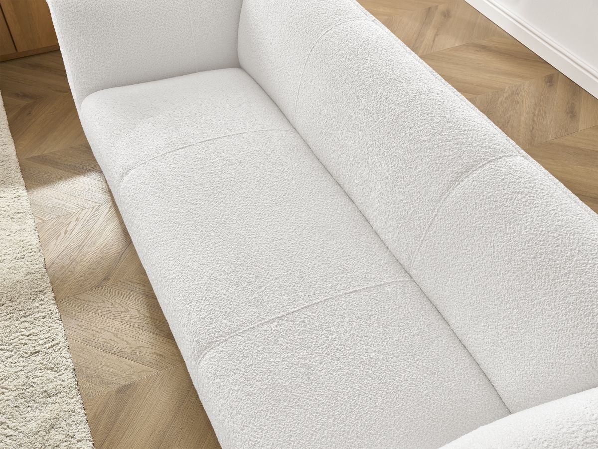 GIORGIA vaste 3-zits rechte bank in badstof