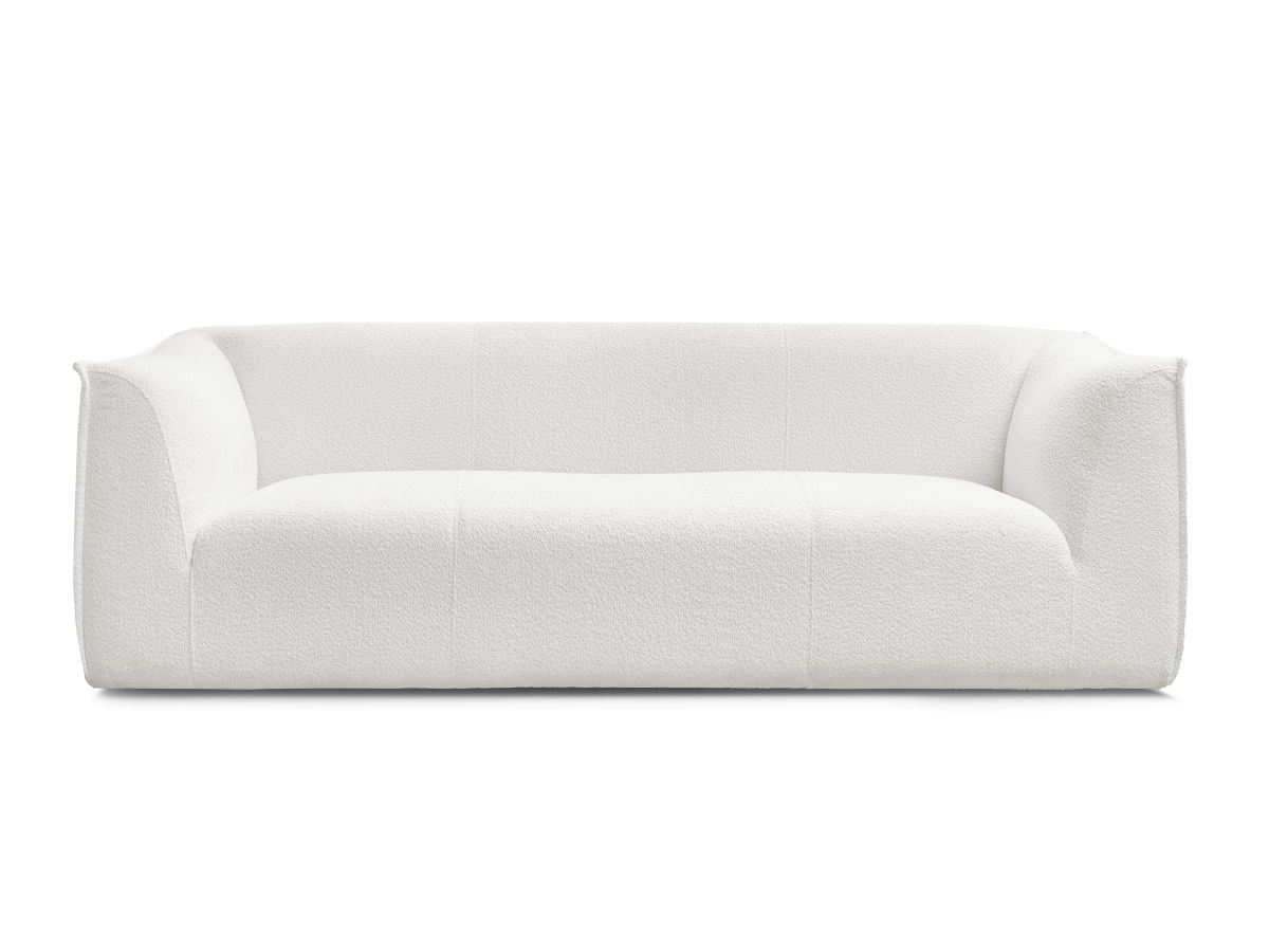 GIORGIA vaste 3-zits rechte bank in badstof