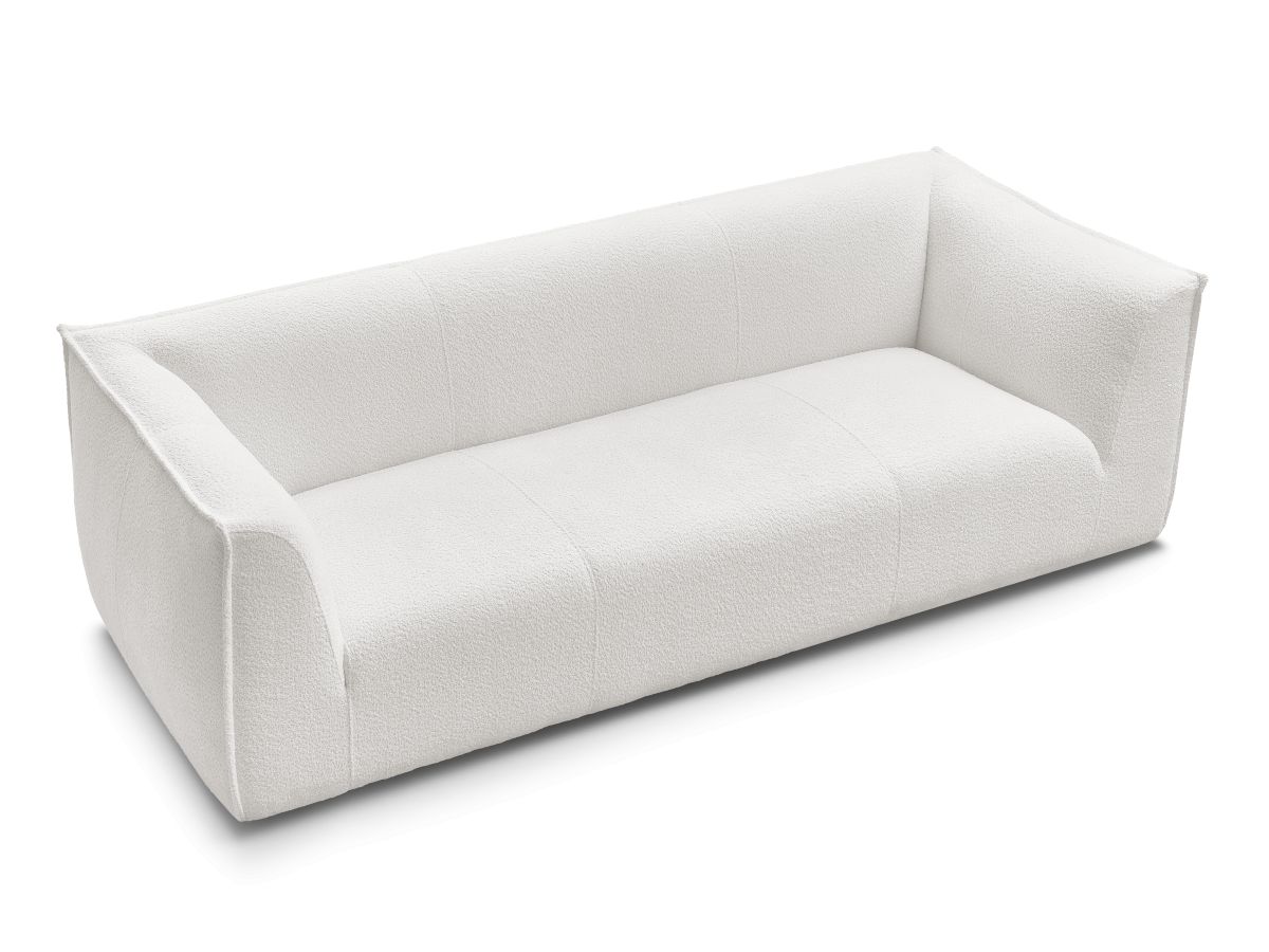 GIORGIA vaste 3-zits rechte bank in badstof