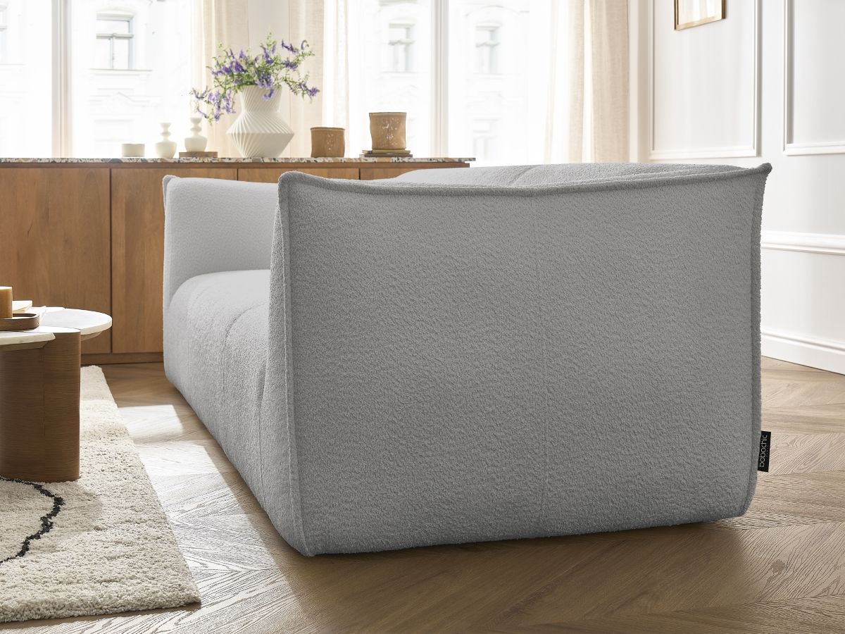 GIORGIA vaste 3-zits rechte bank in badstof