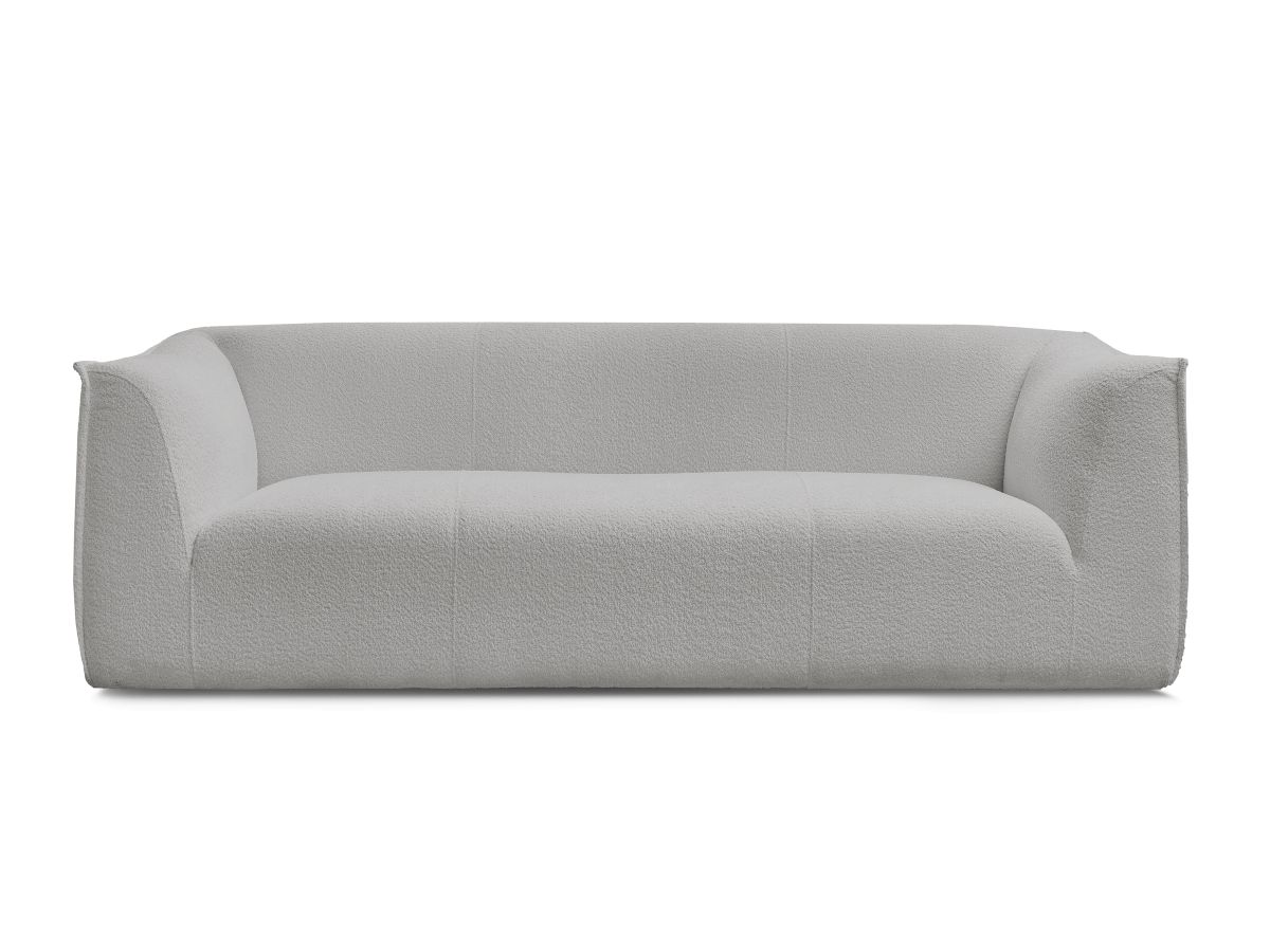 GIORGIA vaste 3-zits rechte bank in badstof