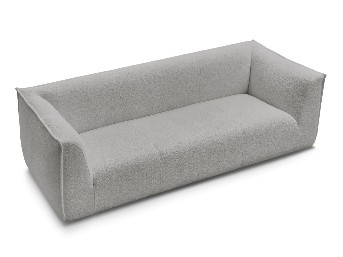 GIORGIA vaste 3-zits rechte bank in badstof